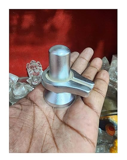 Shambhava Original Parad Shivling | Handcrafted Mercury Lord Shiva Lingam (Rasamani Lingam) | Lab Certified Religious & Spiritual Item for Home Decor & Pooja (50 Gram Approx)