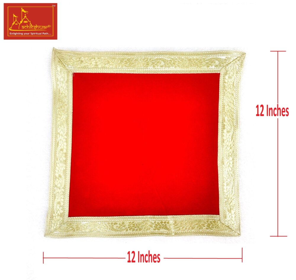 Red Velvet Aasan For Mandir 12*12